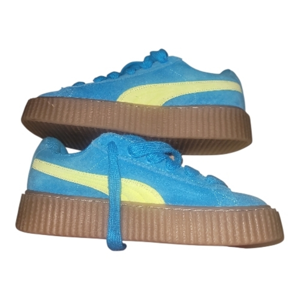 Fenty x PUMA Creeper Phatty sneakers Speed Blue/Lime Pow nwt 10 Rihanna - Picture 2 of 7